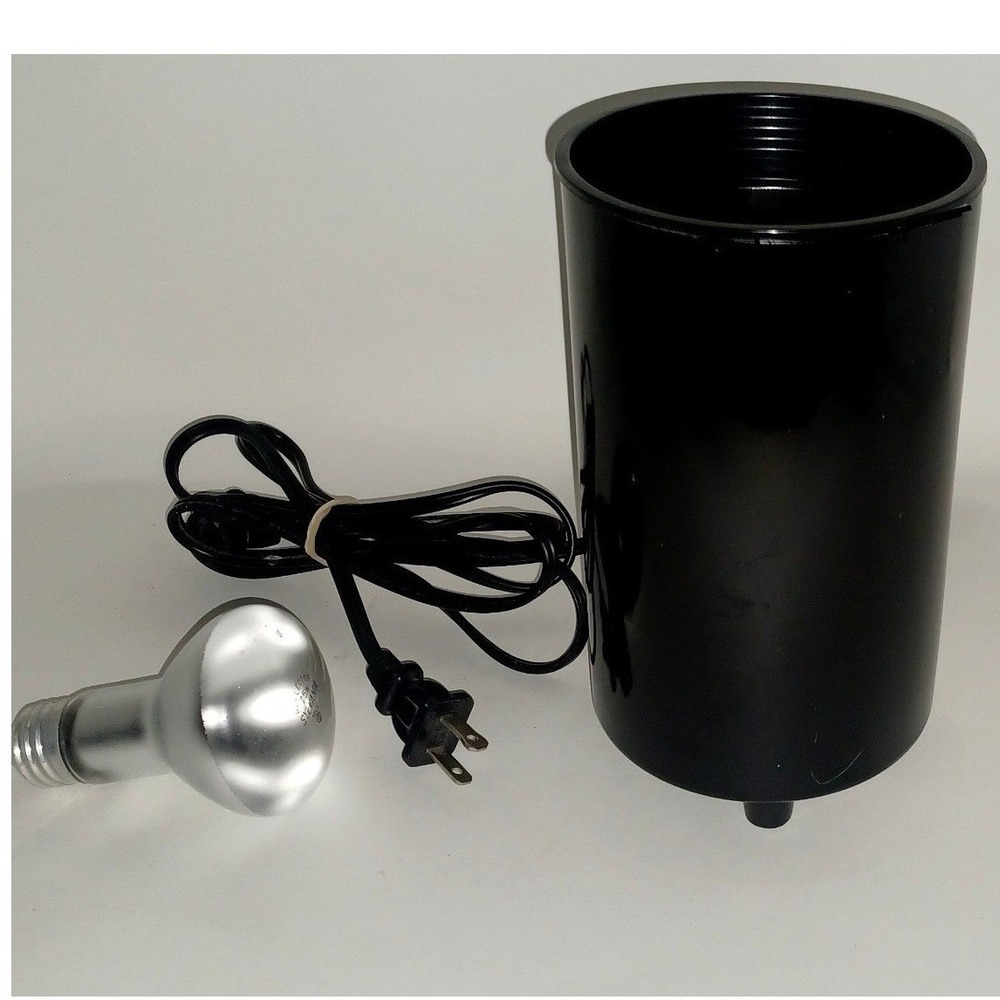 Vintage Black can Lamp Light Tabletop Desk Lamp Light Weight Portable Tested